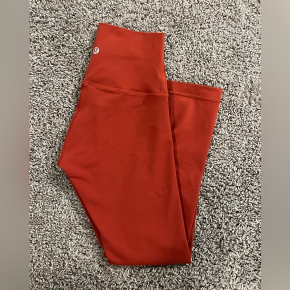Lululemon High Rise Burnt Orange Crop 21” Leggings - Women’s 2 - Picture 1 of 7